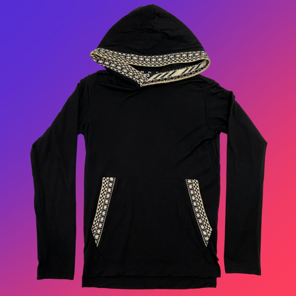 Y-3 YOHJI YAMAMOTO Black Wool Pocket Hoodie